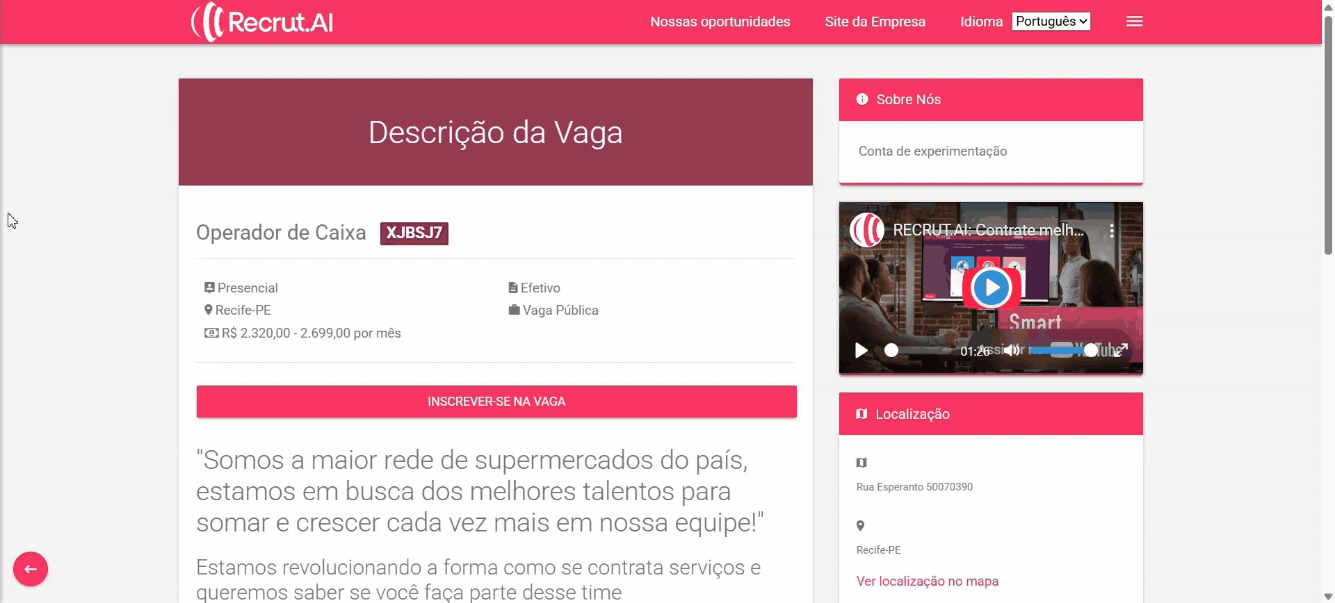 Demonstrando Descrição de Vaga.gif